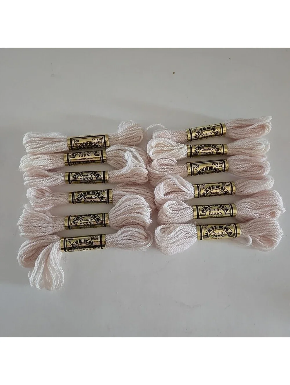 Paterna Persian Yarn Wool 12 Skeins Color 014 Barely Pink Tapestry 4.2 gm ea